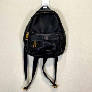Marc Jacobs pebbled‎ leather mini backpack black